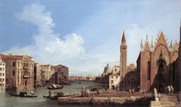 サンタ・マリア・デッラ・カリタからバチーノ・ディ・サン・マルコ・カナレットまでヴェネツィアの大運河 Oil Paintings